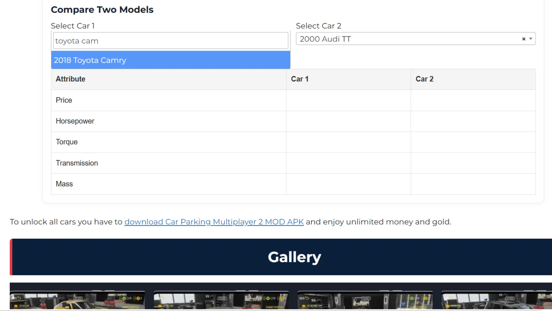 Car Parking Multiplayer 2 All Cars List 2025 7 Car Parking Multiplayer 2 Car Comparison Tool